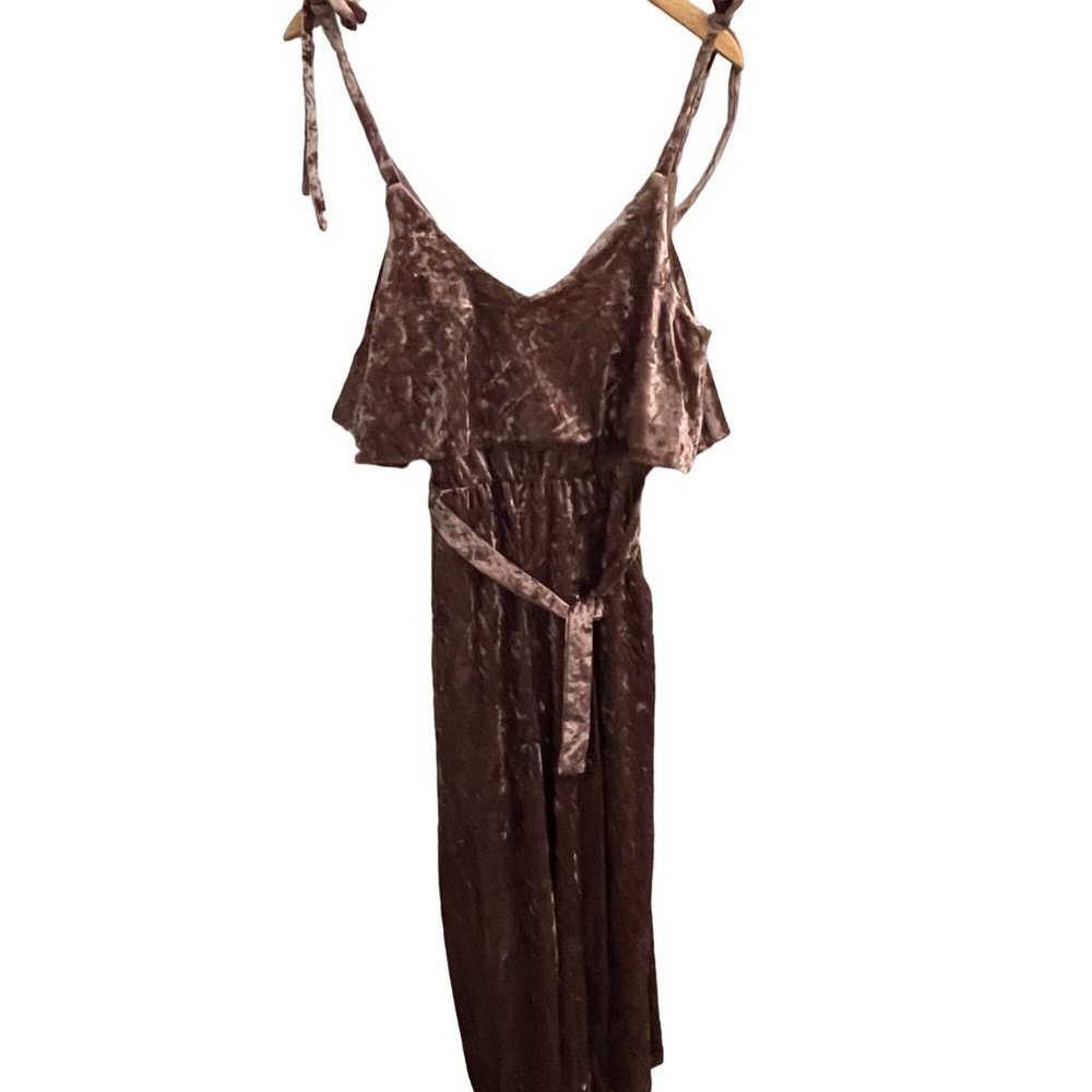 Very J Velvet Jumpsuit Size M